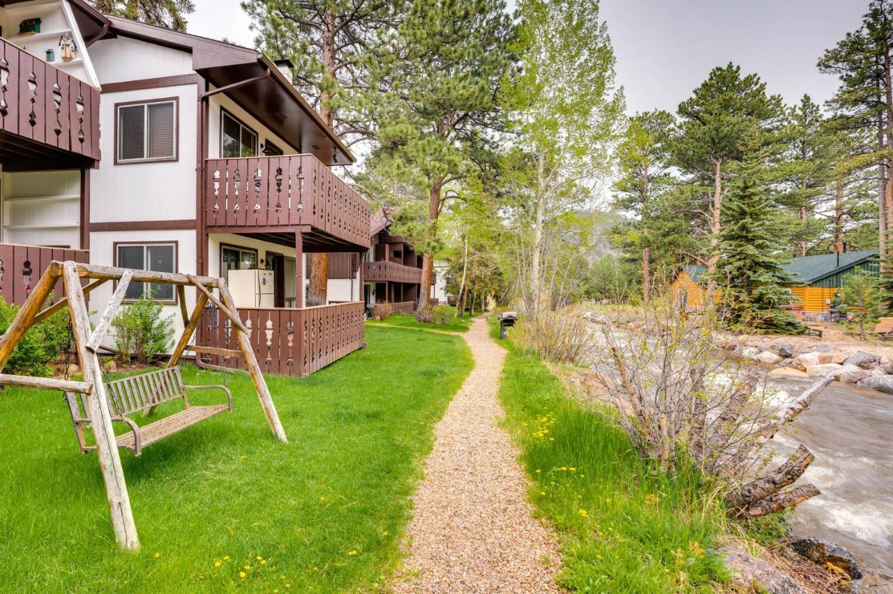 Estes Park Condo Rental Balcony With River Views! 외부 사진