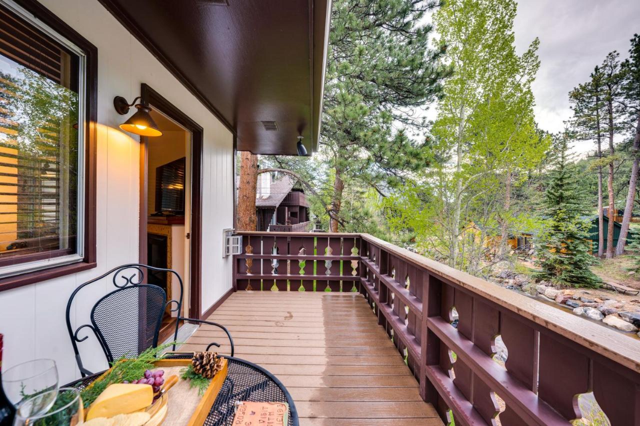 Estes Park Condo Rental Balcony With River Views! 외부 사진